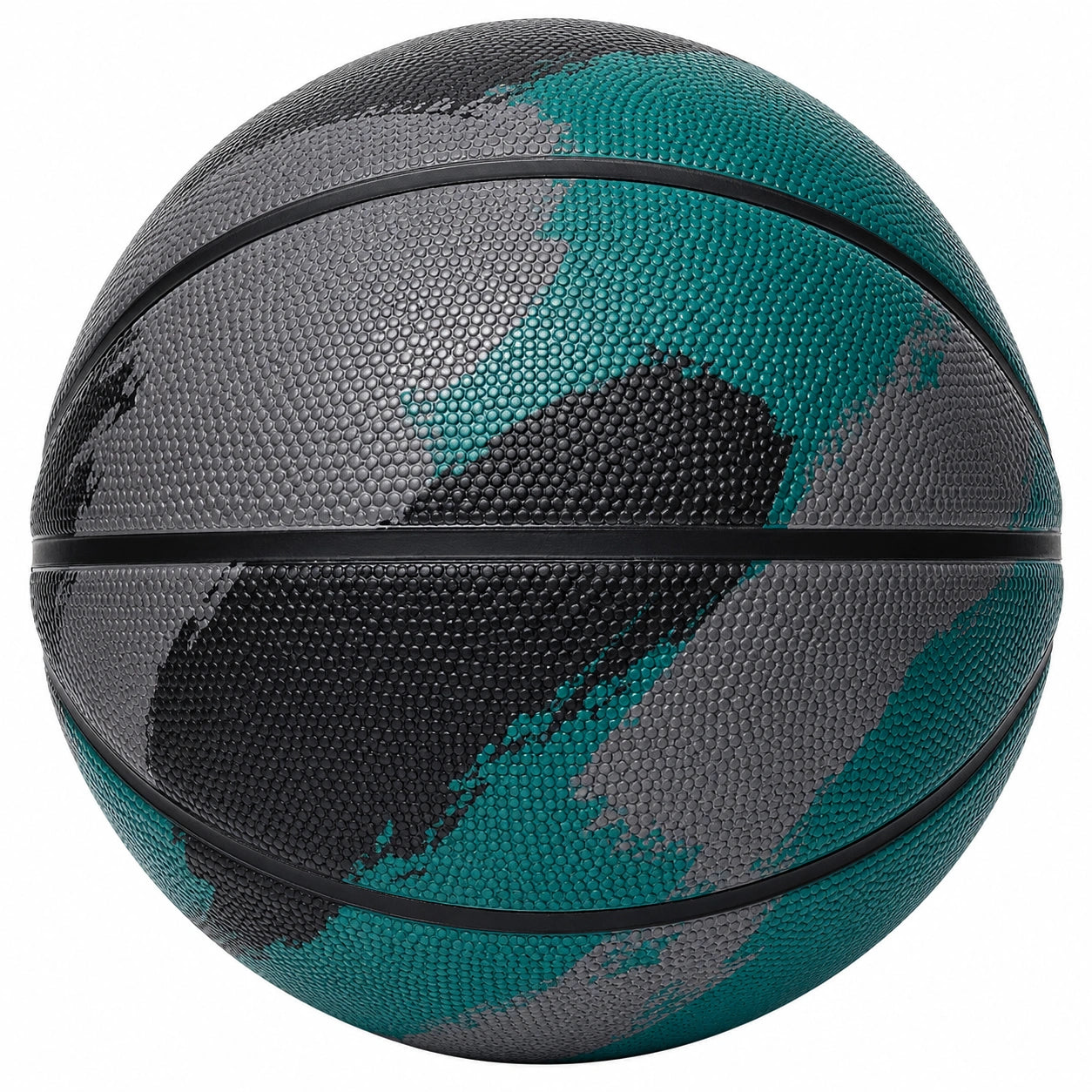 Ballon de basketball extérieur Camouflage Vert/Gris/Noir Taille 7