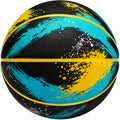 Ballon de basket extérieur avec motif coloré noir/bleu/jaune