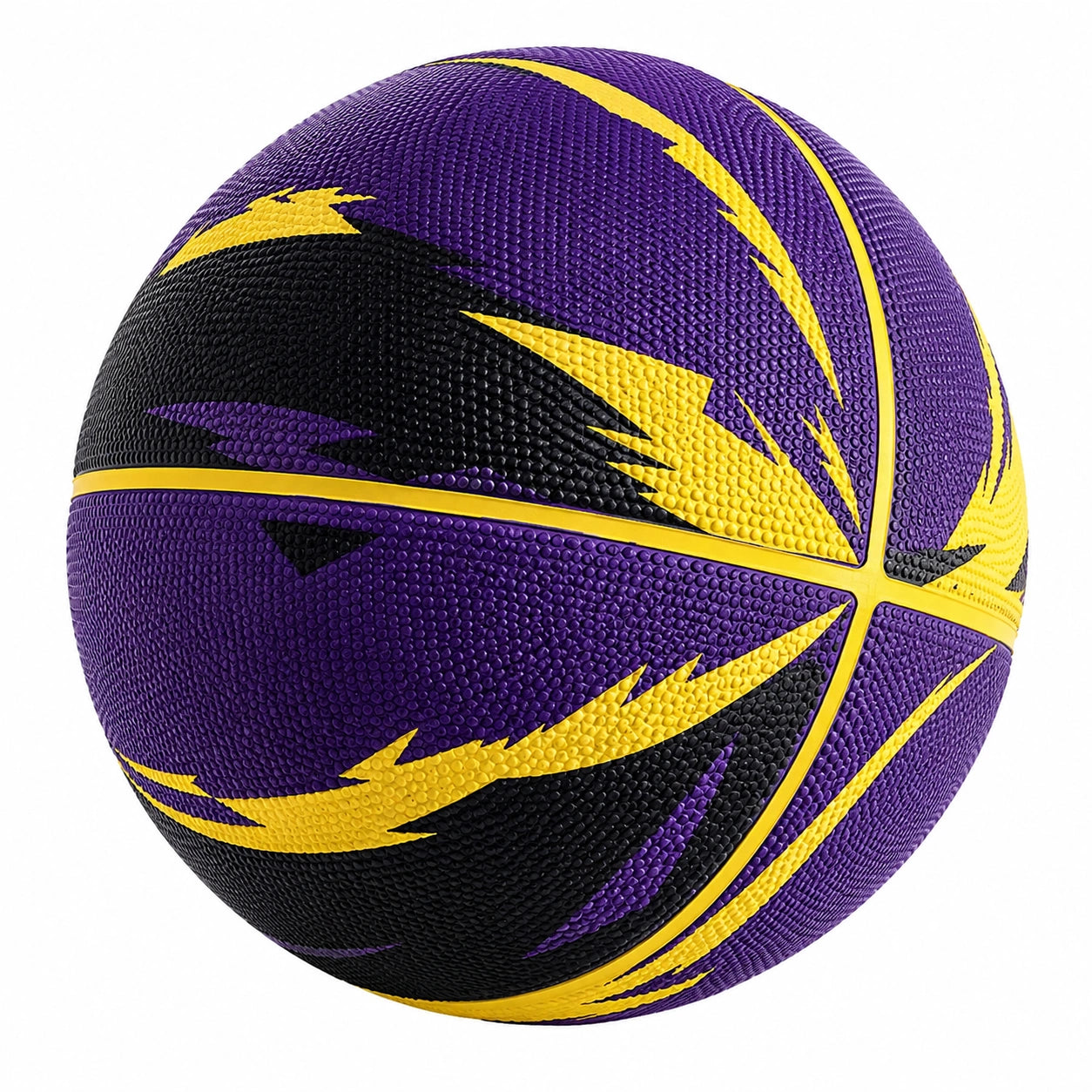 Ballon de basket extérieur taille 7 - Violet, Noir, Jaune
