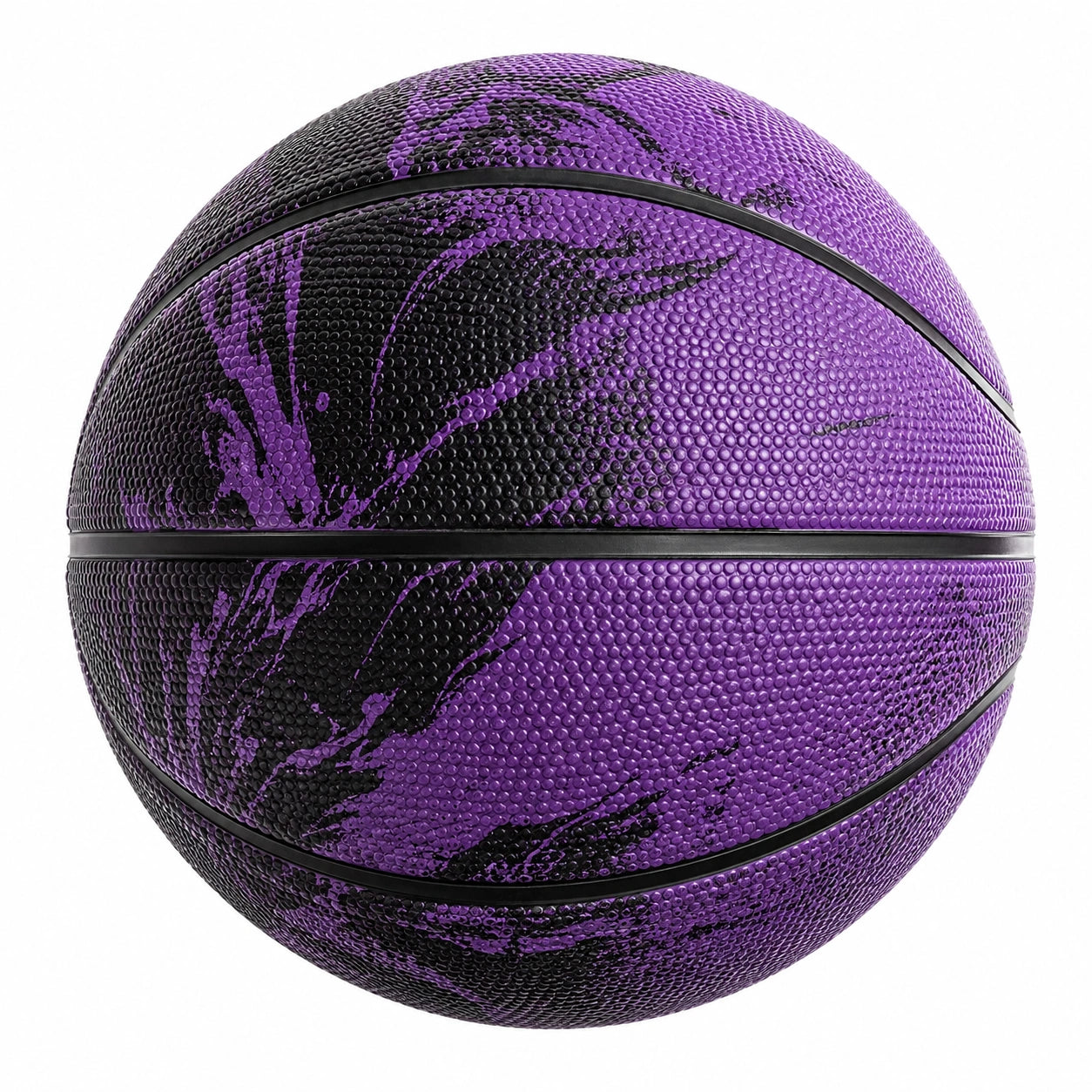 Ballon de Basket Extérieur Violet et Noir avec Bonne Adhérence