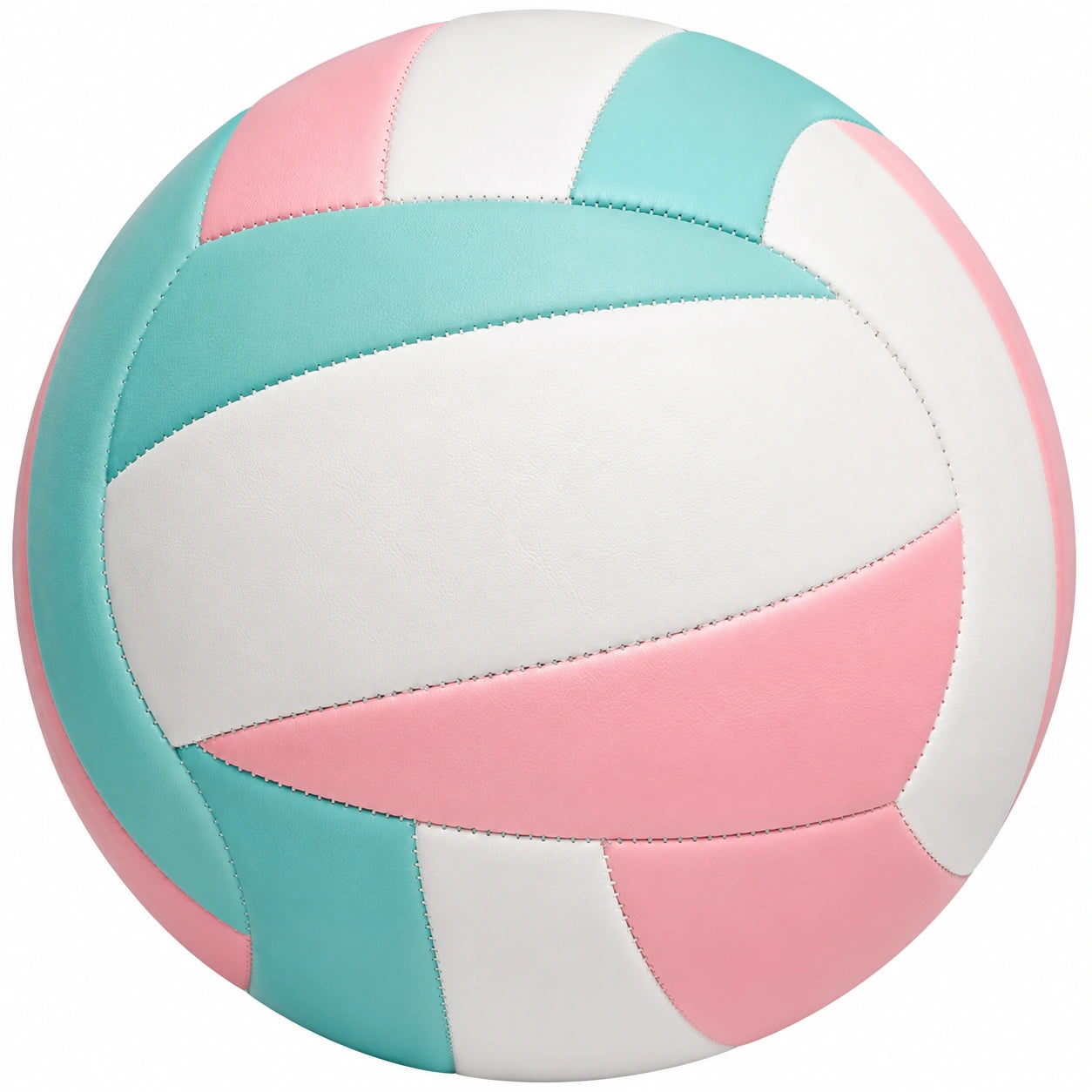 Ballon de volley pastel rose, blanc et bleu