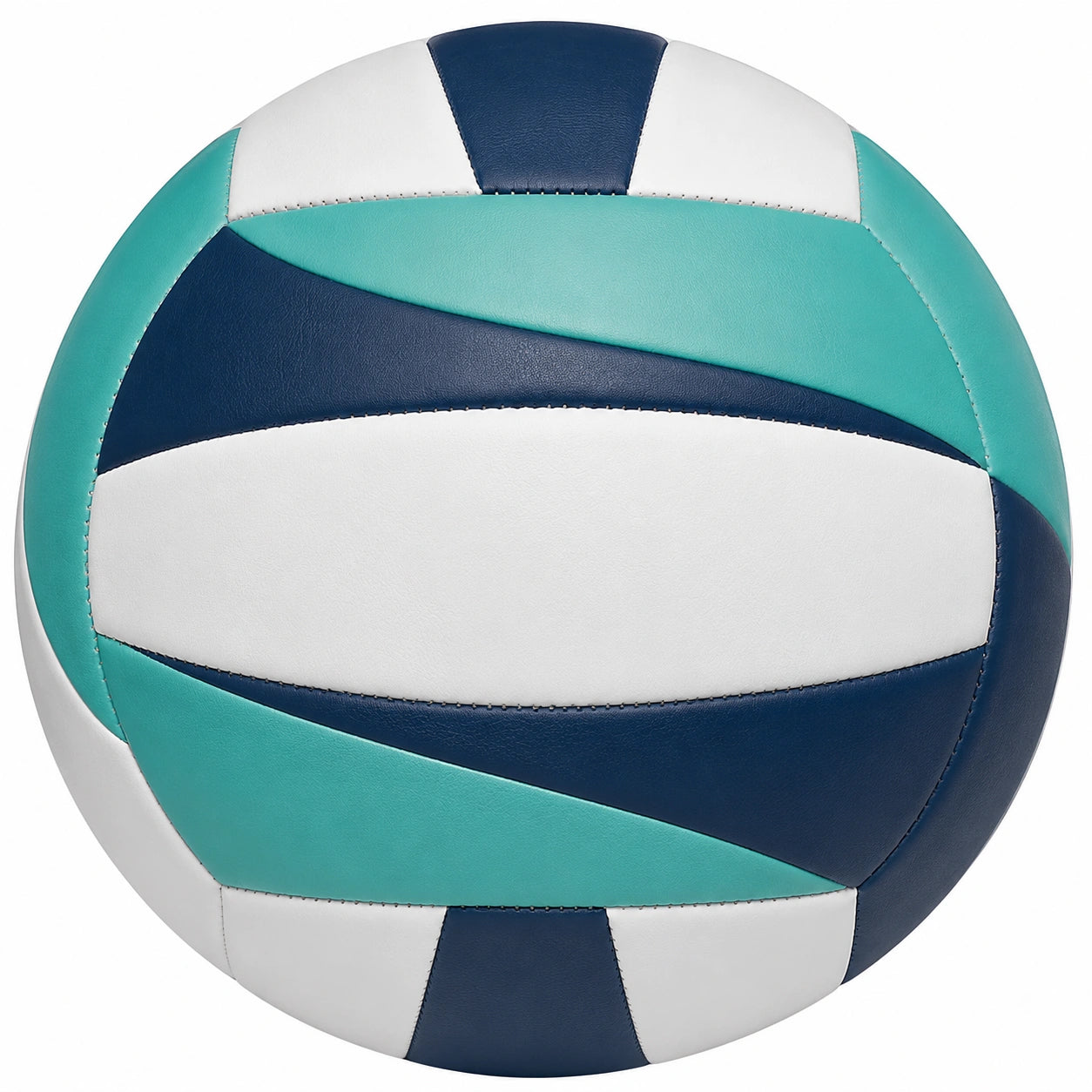 Ballon de volleyball turquoise, bleu marine et blanc taille officielle