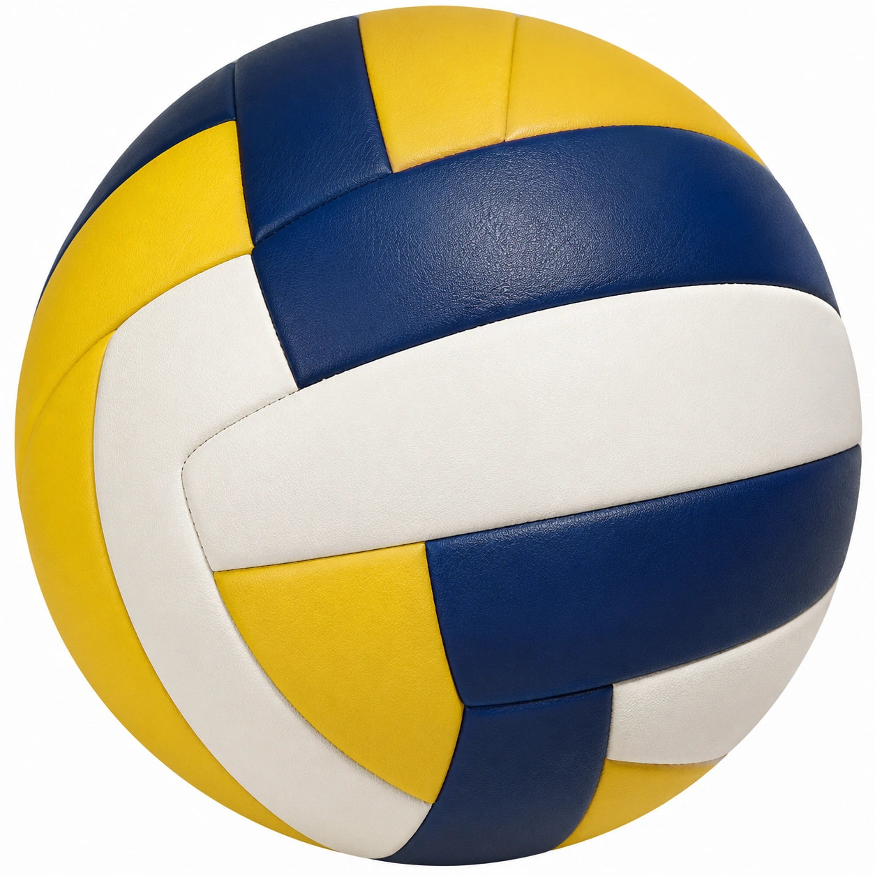 Ballon de volley jaune, bleu et blanc