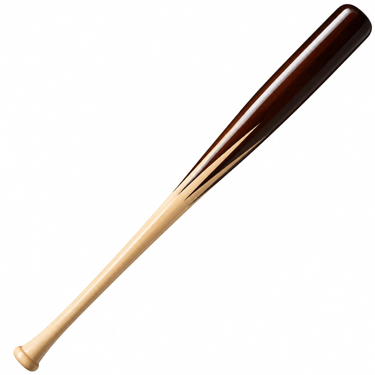 Batte de baseball en bois brun et beige