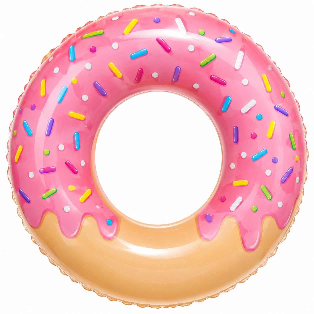 Bouée Gonflable Donut Rose Crème 107 cm