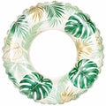 Bouée gonflable motif feuilles tropicales 90 cm