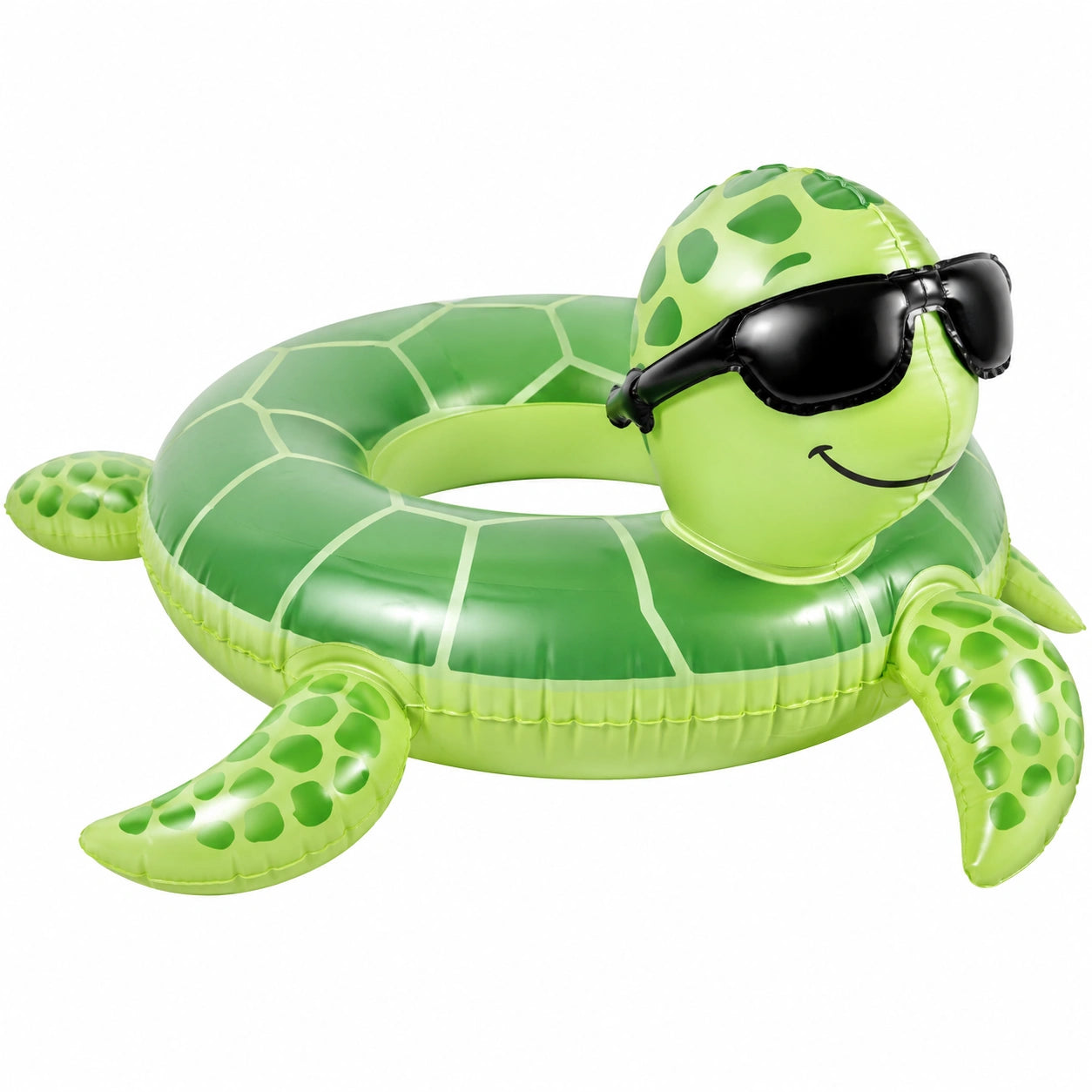 Bouée Gonflable Tortue avec Lunettes de Soleil pour Enfants - Vert
