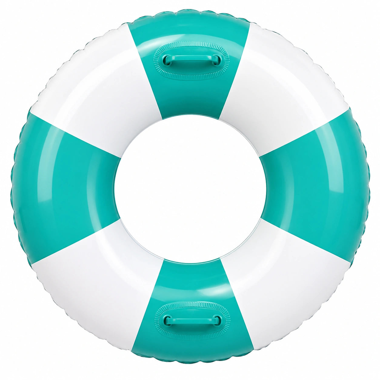 Bouée de Natation Gonflable 91 cm Blanc et Turquoise