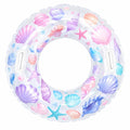 Bouée gonflable motifs coquillages multicolores