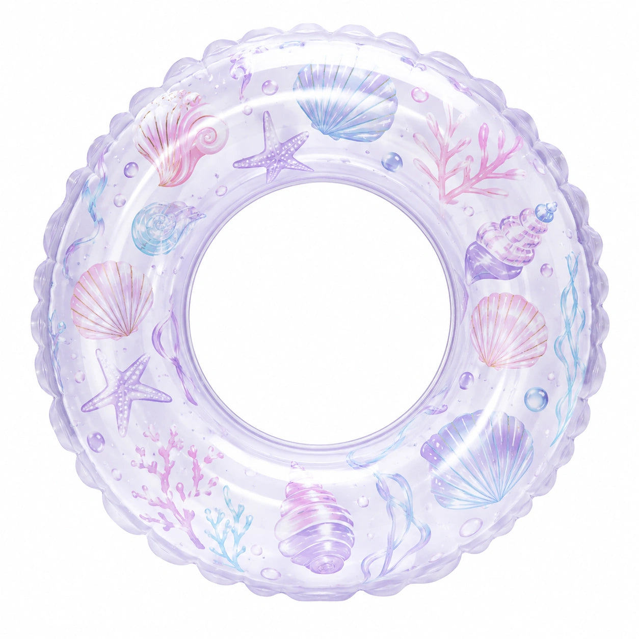 Bouée de Natation Transparente avec Coquillages 90cm