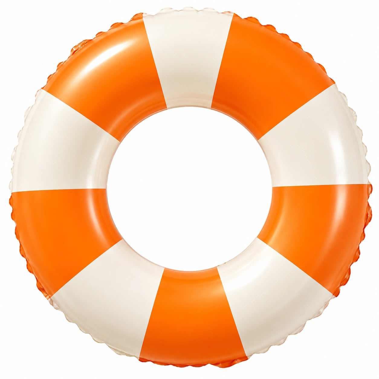 Bouée Gonflable Rayée Orange et Blanche