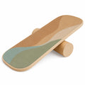 Planche d'équilibre en bois avec design beige et vert